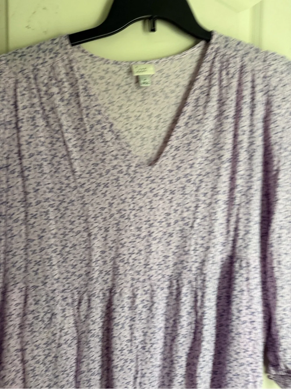 a new day rayon Lilac Floral print V‑Neck Maxi Dress lightweight boho summer - Picture 5 of 12